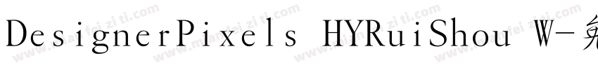 DesignerPixels HYRuiShou W字体转换